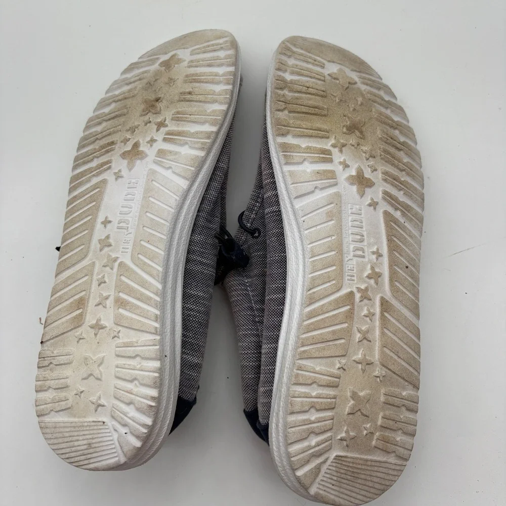 Hey Dude Wally Stretch sock Mens Size 14 Navy White Slip On Loafers 110382521